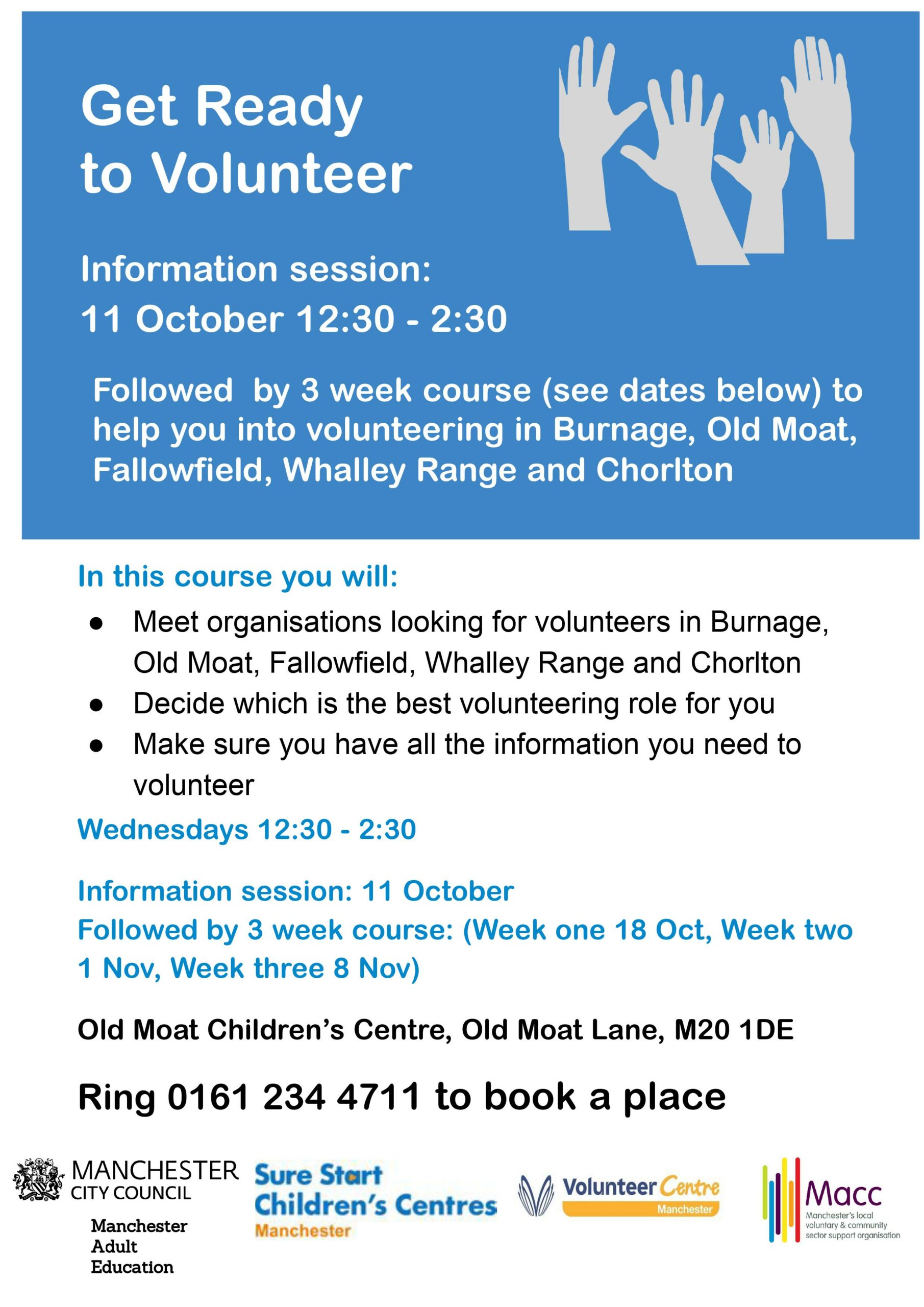 Get Ready to Volunteer: Burnage, Old Moat, Fallowfield, Whalley Range ...